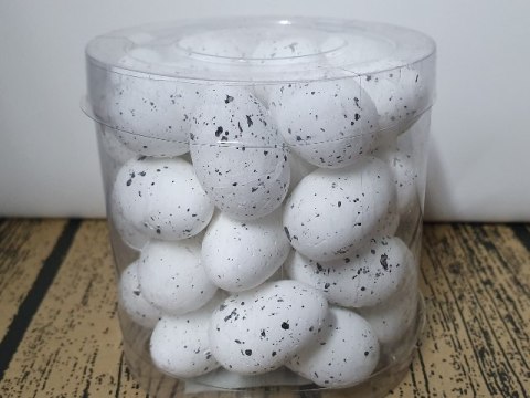Jajka w kloszu 36szt 3cm 7BIAŁE 7704 Jajka w kloszu 36szt 3cm 7BIAŁE 7704