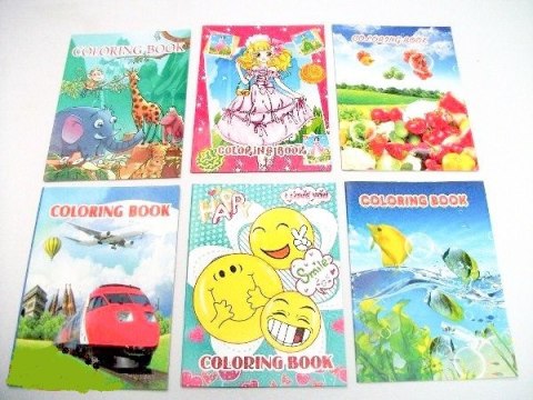 Kolorowanka 12szt z naklejkami 00A5 Kolorowanka 12szt z naklejkami 00A5