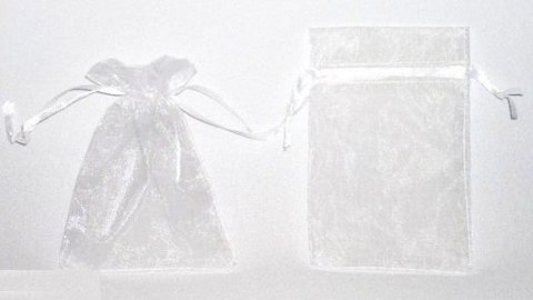 Torebka z materiału 10x8 cm białe 12 szt. 4662 Torebka z materiału 10x8 cm białe 12 szt. 4662