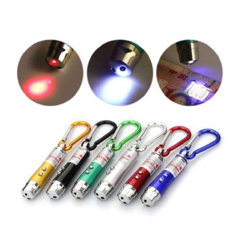 Brelok latarka laser 3w1 opak. 12szt. | C5538 Brelok latarka laser 3w1 opak. 12szt. | C5538