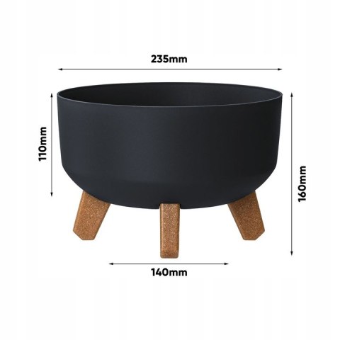 Doniczka Gracia Low antracytowy | DGRL240L Doniczka Gracia Low antracytowy | DGRL240L