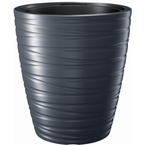 Doniczka z wkładem Maze 30xh33cm - antracytowy Doniczka z wkładem Maze 30xh33cm - antracytowy