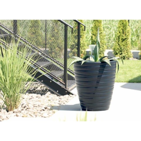 Doniczka z wkładem Maze 30xh33cm - antracytowy Doniczka z wkładem Maze 30xh33cm - antracytowy