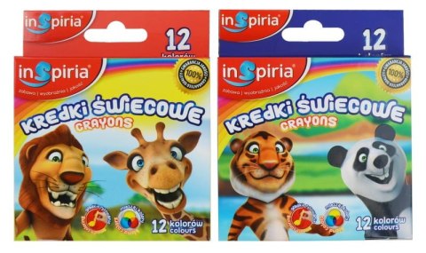 Kredki 12szt. świecowe INSPIRIA Kredki 12szt. świecowe INSPIRIA