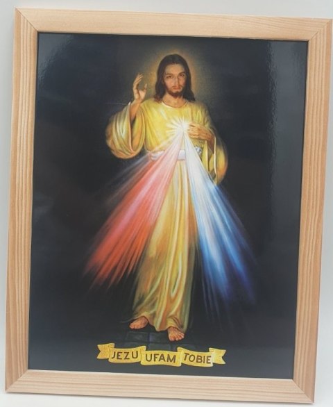 Obraz 20 x 25 cm Jezus Miłosierny - Jezu Ufam Tobie Obraz 20 x 25 cm Jezus Miłosierny - Jezu Ufam Tobie