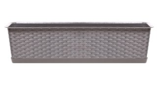 Skrzynka balkonowa z podstawką RATOLLA 50x17,3 cm h15cm MOCCA
