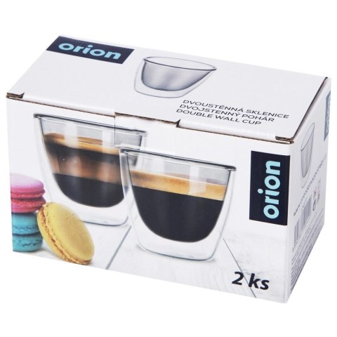 Szklanki termiczne z podwójną ścianką do kawy espresso DOUBLE 90 ml 2 szt. Szklanki termiczne z podwójną ścianką do kawy espresso DOUBLE 90 ml 2 szt.