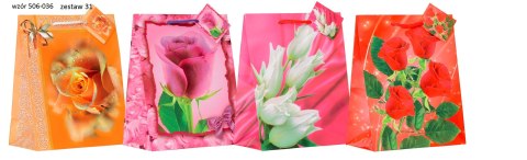Torebka prezentowa 12szt. 18x22,7 KWIATY | MP-01 Torebka prezentowa 12szt. 18x22,7 KWIATY | MP-01