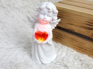 Figurka anioł z czerwonym sercem 15 x 8 x 5,5 cm SN55879