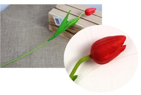 Kwiat pojedynczy TULIPAN piankowy wys. 46 cm kwiat 5 x 4 cm CZERWONY WMD-883C Kwiat pojedynczy TULIPAN piankowy wys. 46 cm kwiat 5 x 4 cm CZERWONY WMD-883C