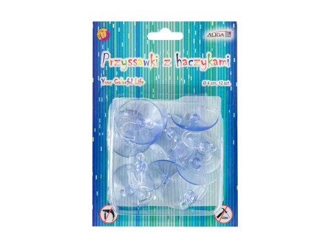 Przyssawki z obrotowymi haczykami 4cm 12szt. PH-9624 Przyssawki z obrotowymi haczykami 4cm 12szt. PH-9624