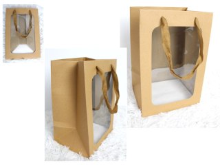 Torba prezentowa 12szt. papierowa z okienkiem 35 x 25 x 18 cm PDA-2405XL