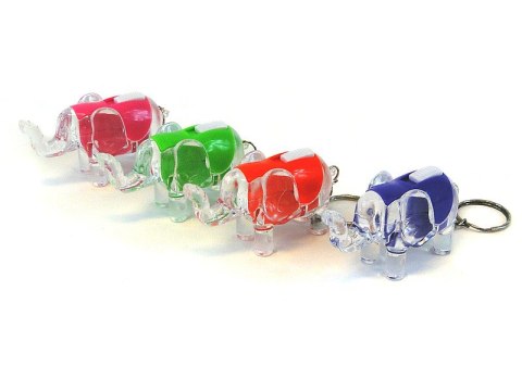 Brelok świecący 6x4cm ze światłem 10szt. SŁOŃ Brelok świecący 6x4cm ze światłem 10szt. SŁOŃ