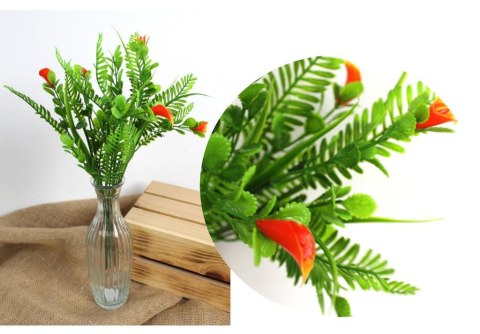 Bukiet sztuczny kalia drobna 37 cm 5 łodyg (główka 2,5x1,5 cm) POMARAŃCZOWY MZ-068C Bukiet sztuczny kalia drobna 37 cm 5 łodyg (główka 2,5x1,5 cm) POMARAŃCZOWY MZ-068C
