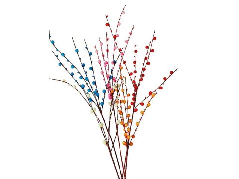 Gałązka ozdobna bazie dł.110cm mix kolorów Gałązka ozdobna bazie dł.110cm mix kolorów