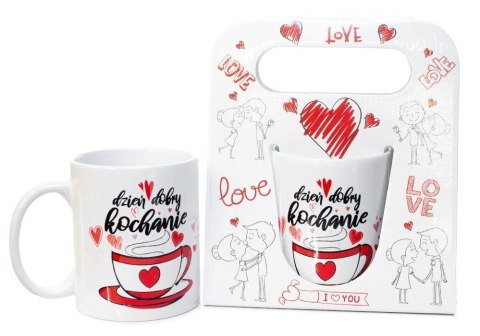 Kubek ceramiczny w ozdobnym opakowaniu "Dzień dobry kochanie" Kubek ceramiczny w ozdobnym opakowaniu "Dzień dobry kochanie"