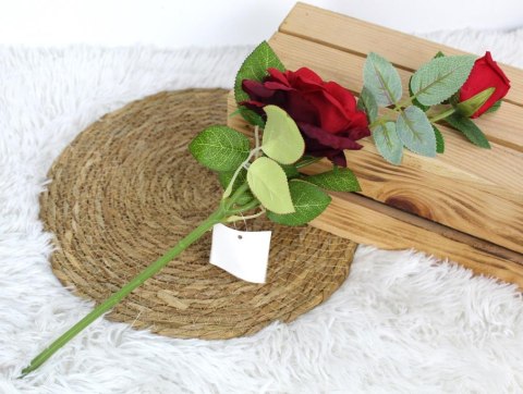Kwiat RÓŻA 2 kwiaty (3-10 cm) łodyga 45,5 cm CZERWONA WT-151C Kwiat RÓŻA 2 kwiaty (3-10 cm) łodyga 45,5 cm CZERWONA WT-151C