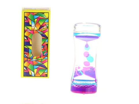 Ozdobna klepsydra z płynnym żelem 14x5x3cm, Ozdobna klepsydra z płynnym żelem 14x5x3cm,