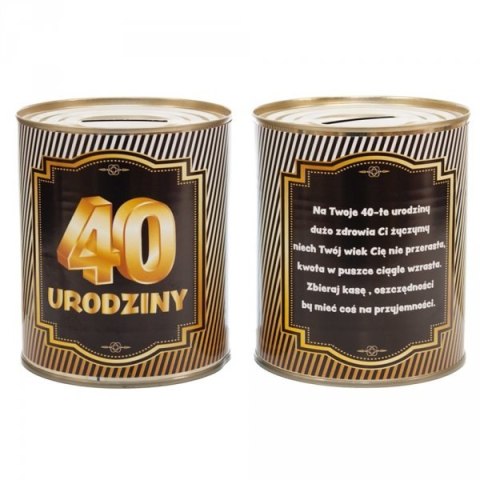 Skarbonka metalowa urodzinowa 40 Skarbonka metalowa urodzinowa 40
