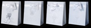 Torba papierowa z kokardą 26 x 33 x 14 cm Komunia Święta PL2 - 12 szt.
