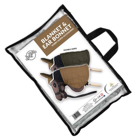 Derka dwustronna i nauszniki Skippi dla Hobby Horse - beż i oliwka Derka dwustronna i nauszniki Skippi dla Hobby Horse - beż i oliwka