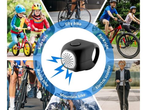 Dzwonek rowerowy na rower klakson elektroniczny głośny 120db wodoodporny Dzwonek rowerowy na rower klakson elektroniczny głośny 120db wodoodporny