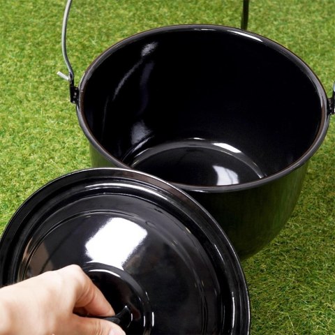 Kociołek węgierski wiszący emaliowany z pokrywką 20 cm, 3,8 l Kociołek węgierski wiszący emaliowany z pokrywką 20 cm, 3,8 l