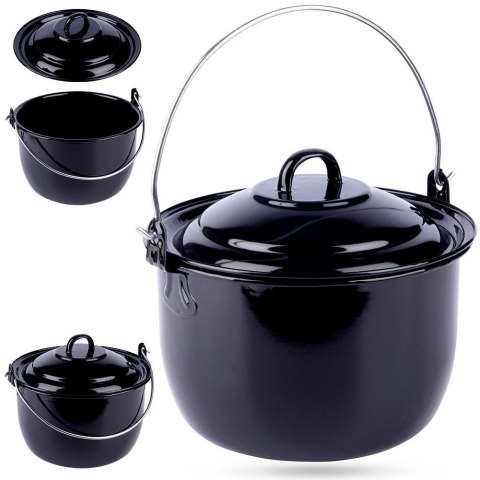 Kociołek węgierski wiszący emaliowany z pokrywką 20 cm, 3,8 l Kociołek węgierski wiszący emaliowany z pokrywką 20 cm, 3,8 l