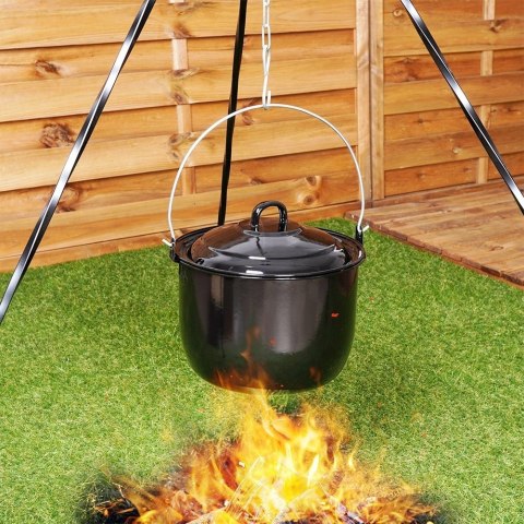 Kociołek węgierski wiszący emaliowany z pokrywką 24 cm, 7,7 l Kociołek węgierski wiszący emaliowany z pokrywką 24 cm, 7,7 l