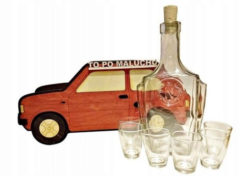 Karafka + 6 kieliszków MALUCH 18 urodziny Karafka + 6 kieliszków MALUCH 18 urodziny