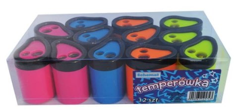Temperówka podwójna 12szt. z pojemnikiem | 5743 Temperówka podwójna 12szt. z pojemnikiem | 5743