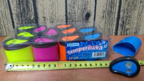 Temperówka podwójna 12szt. z pojemnikiem | 5743 Temperówka podwójna 12szt. z pojemnikiem | 5743
