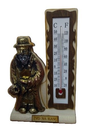Żyd stojący z termometrem 16x10cm nr.80 Żyd stojący z termometrem 16x10cm nr.80