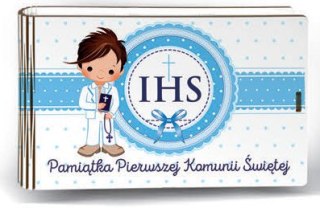 Banknotówka z życzeniami KOMUNIA ŚW NIEBIESKA