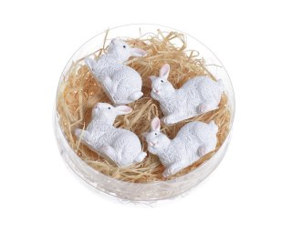 Figurki zajączki 3,5cm x 3cm 4szt. RD19-2148