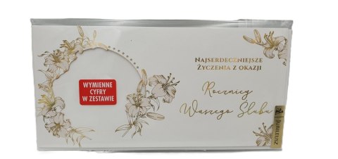 Karnet z okazji rocznicy ślubu z wymiennymi cyframi DL LUX CW NR 7 Karnet z okazji rocznicy ślubu z wymiennymi cyframi DL LUX CW NR 7