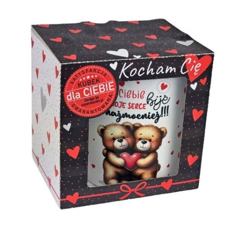 Kubek ceramiczny DLA CIEBIE MOJE SERCE BIJE NAJMOCNIEJ 3309-WAL1 Kubek ceramiczny DLA CIEBIE MOJE SERCE BIJE NAJMOCNIEJ 3309-WAL1