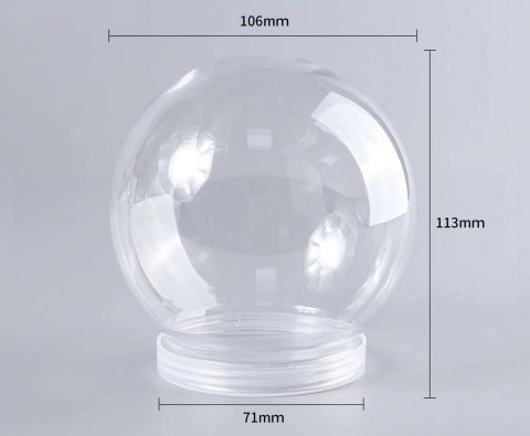 Kule akrylowe z podstawką, rozm. 10,5cm, op 4szt. ABS-10 Kule akrylowe z podstawką, rozm. 10,5cm, op 4szt. ABS-10