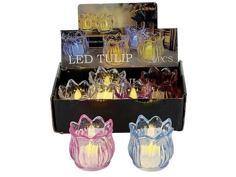 Lampion led tulipan 6,5 x 6cm Lampion led tulipan 6,5 x 6cm