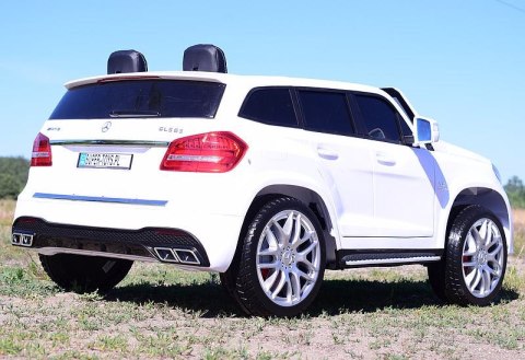 MERCEDES GLS 63, 4 SILNIKI, 2X12 V, MIĘKKIE KOŁA, MIĘKKIE SIEDZENIE, KLIMATYZACJA DLA 2 DZIECI/HL228 MERCEDES GLS 63, 4 SILNIKI, 2X12 V, MIĘKKIE KOŁA, MIĘKKIE SIEDZENIE, KLIMATYZACJA DLA 2 DZIECI/HL228