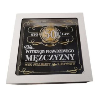 Skarbonka z okienkiem 50 urodziny WHISKY MĘŻCZYZNA 3301-WY50
