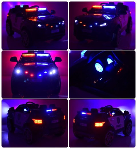 AUTO SUV POLICYJNY NA AKUMULATOR, MIĘKKIE SIEDZENIE, MĘKKIE KOŁA/JC002 AUTO SUV POLICYJNY NA AKUMULATOR, MIĘKKIE SIEDZENIE, MĘKKIE KOŁA/JC002