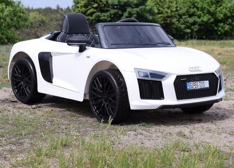 ORYGINALNE AUDI R8 SPYDER W NAJLEPSZEJ WERSJI, MIĘKKIE SIEDZENIE, PILOT 2.4 GHZ/ 2198 ORYGINALNE AUDI R8 SPYDER W NAJLEPSZEJ WERSJI, MIĘKKIE SIEDZENIE, PILOT 2.4 GHZ/ 2198