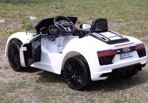 ORYGINALNE AUDI R8 SPYDER W NAJLEPSZEJ WERSJI, MIĘKKIE SIEDZENIE, PILOT 2.4 GHZ/ 2198 ORYGINALNE AUDI R8 SPYDER W NAJLEPSZEJ WERSJI, MIĘKKIE SIEDZENIE, PILOT 2.4 GHZ/ 2198