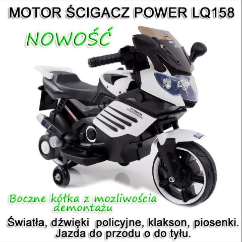 MOTOR ŚCIGACZ POWER 158 - PIERWSZY MOTOREK DLA DZIECKA, MIĘKKIE SIEDZENIE, MIĘKKIE KOŁA EVA/LQ158 MOTOR ŚCIGACZ POWER 158 - PIERWSZY MOTOREK DLA DZIECKA, MIĘKKIE SIEDZENIE, MIĘKKIE KOŁA EVA/LQ158