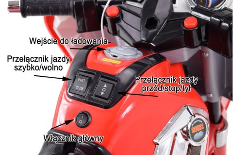 MEGA WIELKI MOTOR HERO Z DŹWIĘKAMI NA POMPOWANYCH KOŁACH NOWOŚĆ / 8815 12 V MEGA WIELKI MOTOR HERO Z DŹWIĘKAMI NA POMPOWANYCH KOŁACH NOWOŚĆ / 8815 12 V