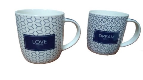 Kubek ceramiczny 360 ml LOVE / DREAM Kubek ceramiczny 360 ml LOVE / DREAM