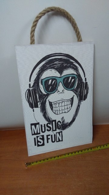 Tabliczka/obraz do zawieszenia 20x30 MUSIC IS FUN Tabliczka/obraz do zawieszenia 20x30 MUSIC IS FUN