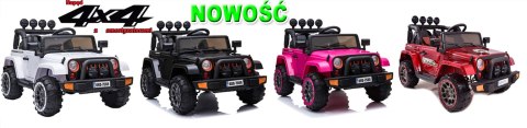 MEGA JEEP FULLTIME, NAPĘD 4X4, 1X12V ,WOLNY START/ MIĘKKIE KOŁA, FUNKCJA BUJANIA EXCLUSIVE LAKIER/7588 MEGA JEEP FULLTIME, NAPĘD 4X4, 1X12V ,WOLNY START/ MIĘKKIE KOŁA, FUNKCJA BUJANIA EXCLUSIVE LAKIER/7588