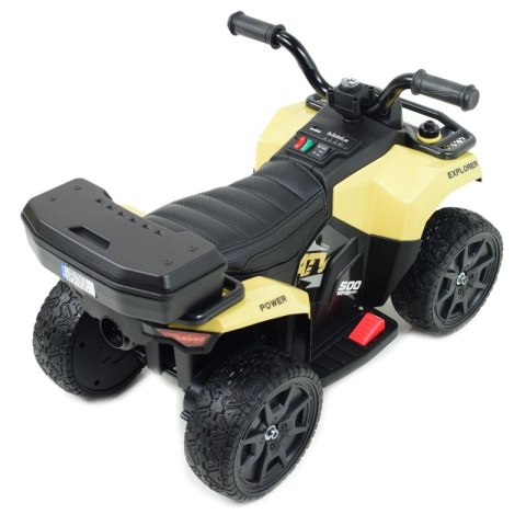 QUAD NA AKUMULATOR EXPLORER - PILOT, IMITACJA WYDECHU, MIĘKKIE KOŁA, SKÓRA/GTS1155 QUAD NA AKUMULATOR EXPLORER - PILOT, IMITACJA WYDECHU, MIĘKKIE KOŁA, SKÓRA/GTS1155
